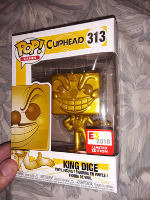 Funko pop Games Cuphead golden King Dice E3 Exclusive